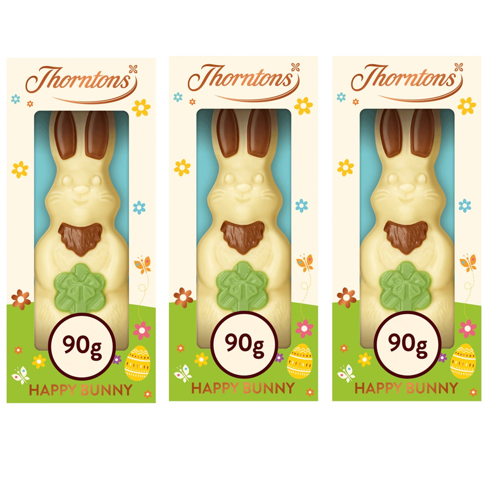 Thorntons White Chocolate Bunny 90g – 3 Pack