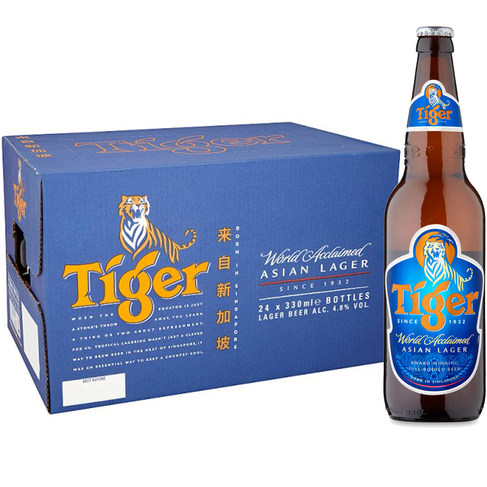 Tiger Asian Lager Beer Bottle 24x330ml