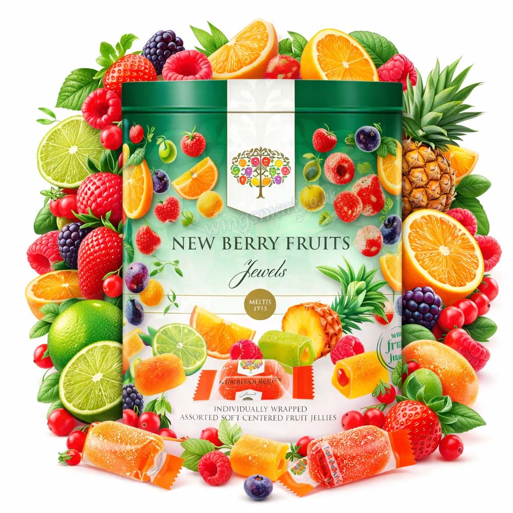 New Berry Fruits Jewels Gift Tin 210g