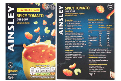 Ainsley Harriott Cup Soup Spicy Tomato 8 Packs (4 Sachets Per Pack) | Instant Spicy Tomato Soup