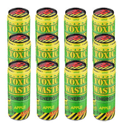 Toxic Waste Sour Apple Energy Drink 500ml – Pack of 12 Cans