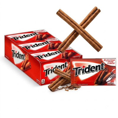 Trident Cinnamon Sugar-Free Chewing Gum 12 Packs x 14 Pieces
