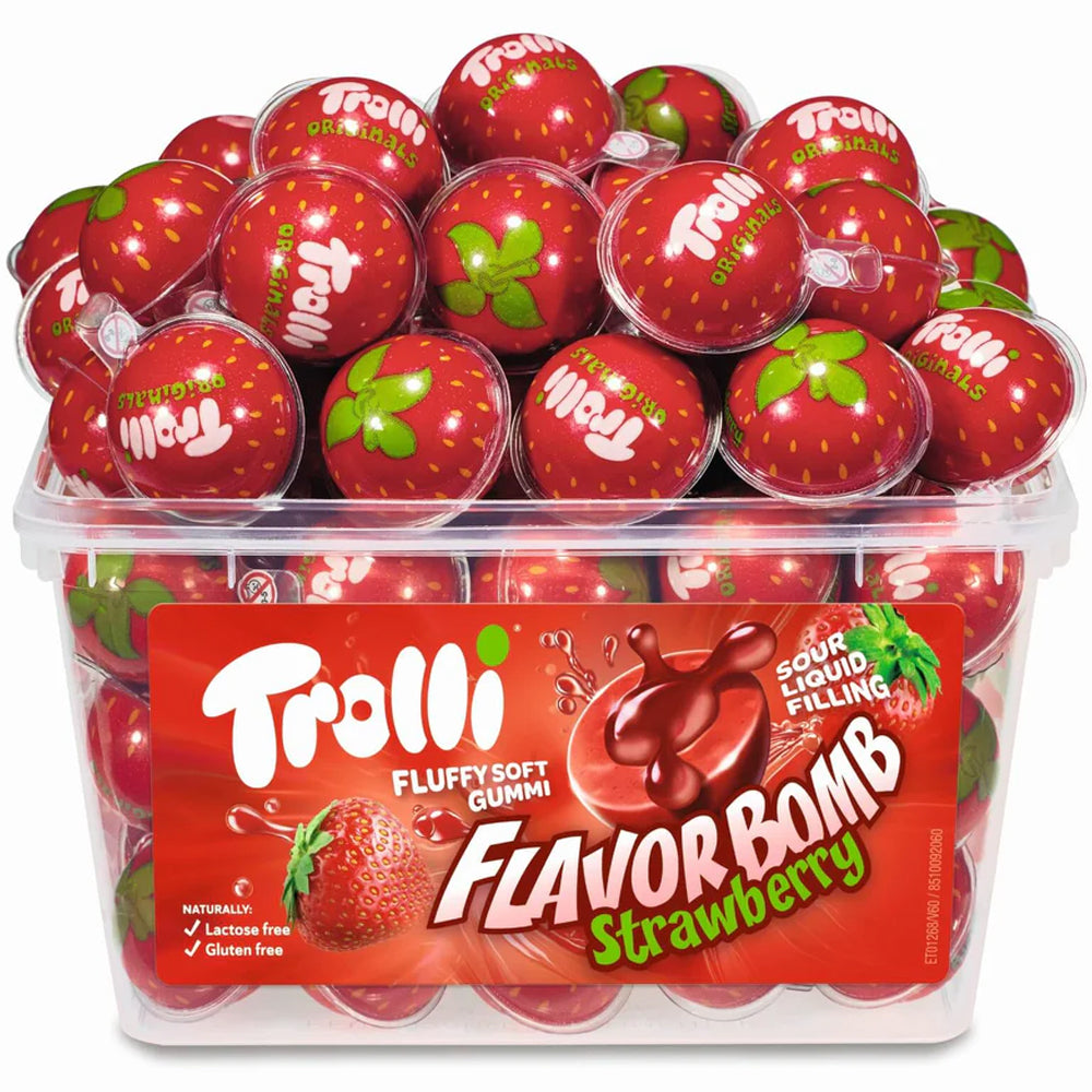 Trolli Strawberry Flavorbomb 3D Candy - 60 Count