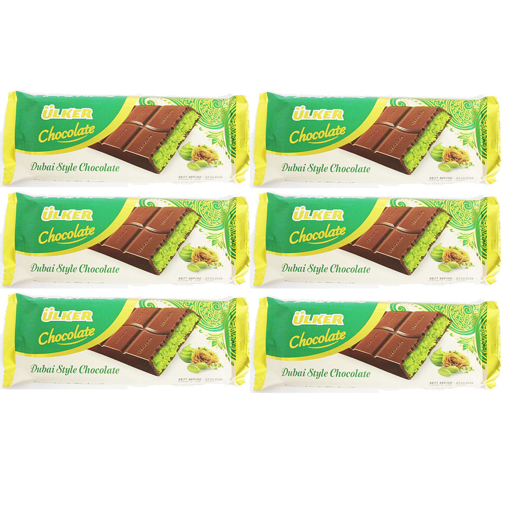 Ulker Dubai Chocolate Pistachio & Kayayif 93g (6 Packs)