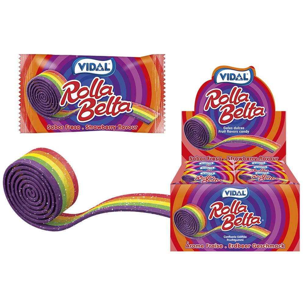 Vidal Rolla Belta Rainbow Belts 19g (Box of 24)