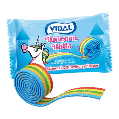 Vidal Unicorn Rolla Belta Strawberry Rainbow Candy 20g x 24 Packs