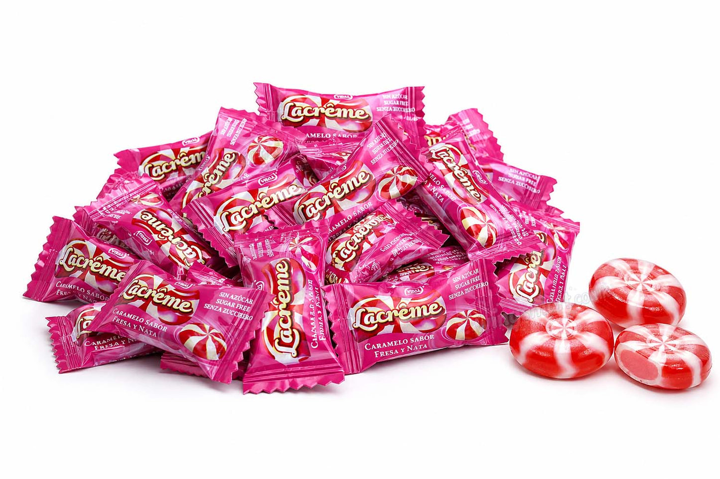 Vidal Sugar Free Wrapped Strawberry Lacreme – 300 Count