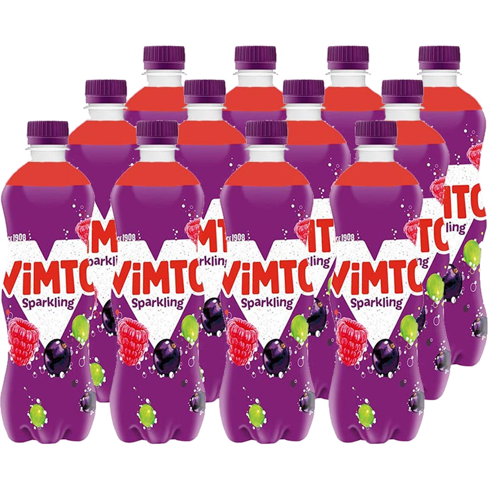 Vimto Sparkling Drink 500ml × 12 – Classic British Fizz