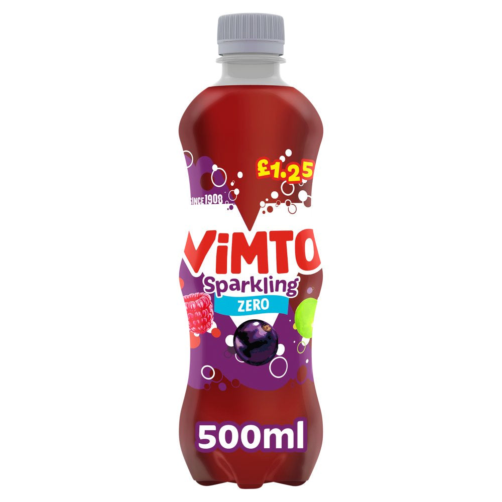 Vimto Sparkling Zero 500ml (12 Bottles)