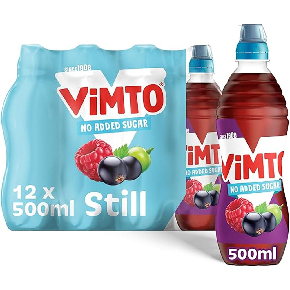 Vimto Sparkling Zero 500ml (12 Bottles)