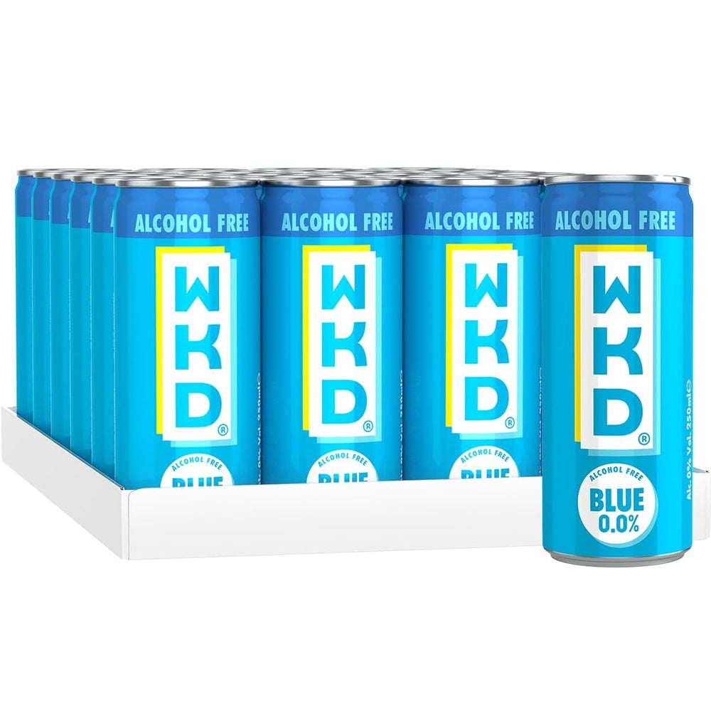 WKD The Original Blue 0.0% Alcohol Free 250ml (Case of 24)