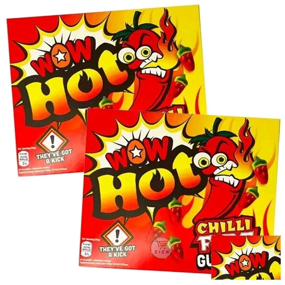 Wow Hot Chilli Fire Gummies Party Sweets 2 Packs of 150g Halal