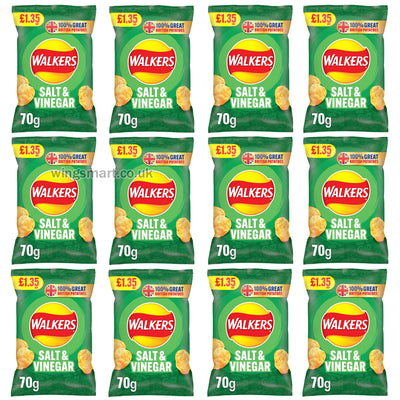 Walkers Salt & Vinegar Sharing Crisps 70g PMP