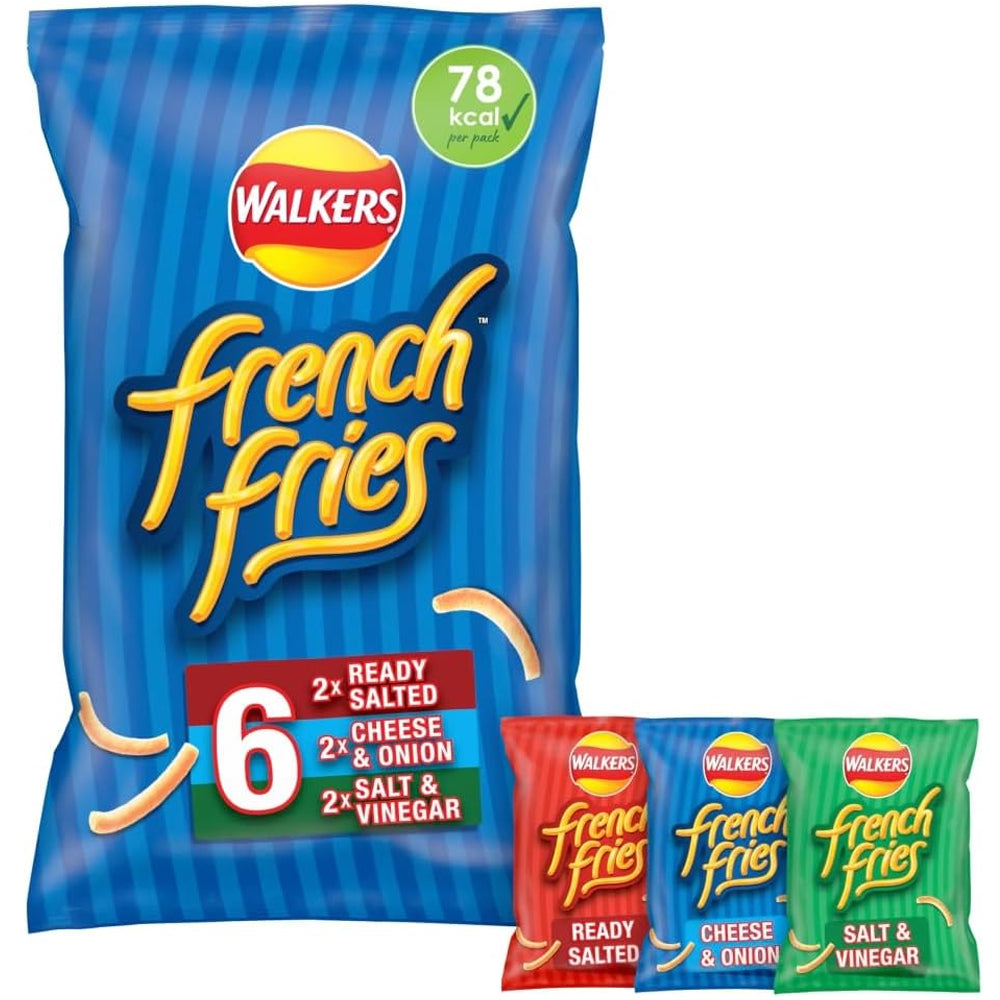 Walkers French Fries Variety Pack Crisps – 6 x 18g Multipack