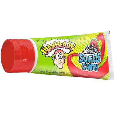 Warheads Sour Watermelon Squeeze Candy Tube 64g (Pack of 12)
