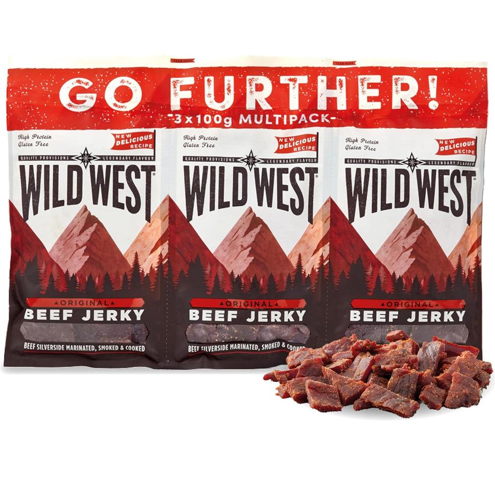 Wild West Beef Jerky, 3 x 100g