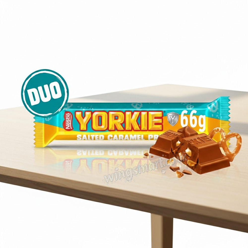 Yorkie Salted Caramel Pretzel Milk Chocolate DUO Bar 66g