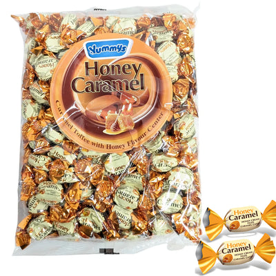 Yummys Wrapped Honey Filled Caramel Candy - 1kg