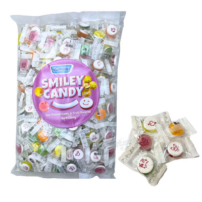 Yummys Smiley Sour Hard Candies – 1kg Bulk Bag