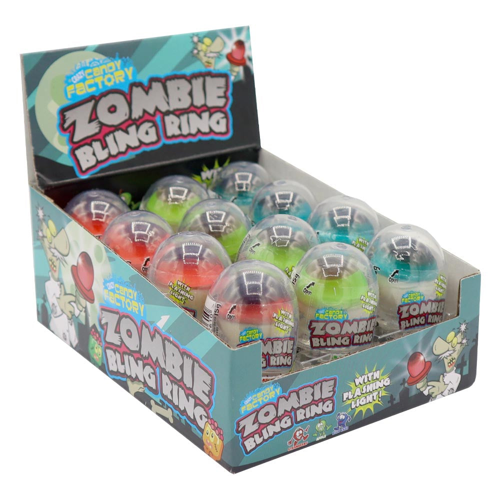 Crazy Candy Factory Zombie Bling Ring Lollipops – 12 x 15g