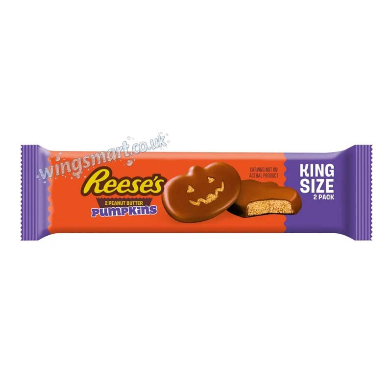 Reese's 2 Peanut Butter Pumpkins King Size 68g (Box of 24) Fullbox