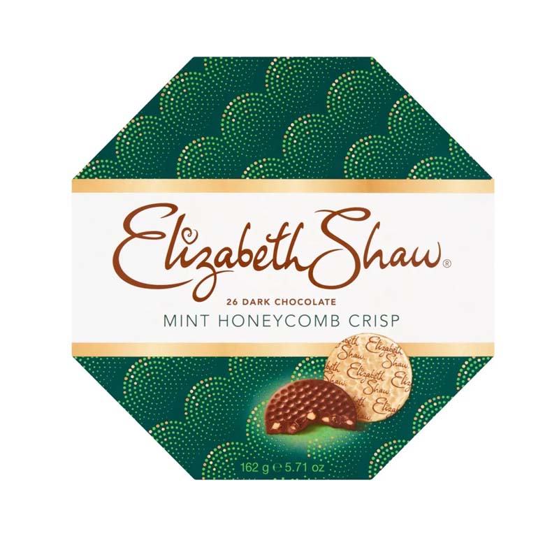 Elizabeth Shaw Dark Chocolate Mint Crisp 162g Christmas gift