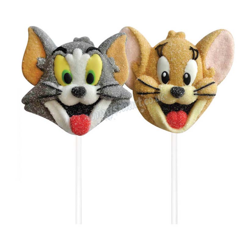 Tom & Jerry Candy Marshmallow Pops 45g (Pack of 12) – Fun Marshmallow Lollipops