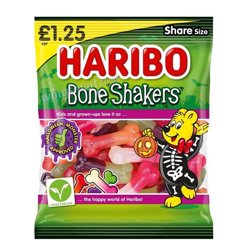 Haribo Bone Shakers Bag 140g PMP (Pack Of 12) Fullbox