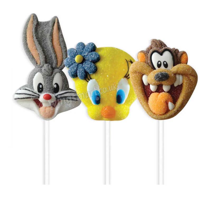 Looney Tunes Candy Marshmallow Pops 45g (Pack of 12) – Fun Character Sweets