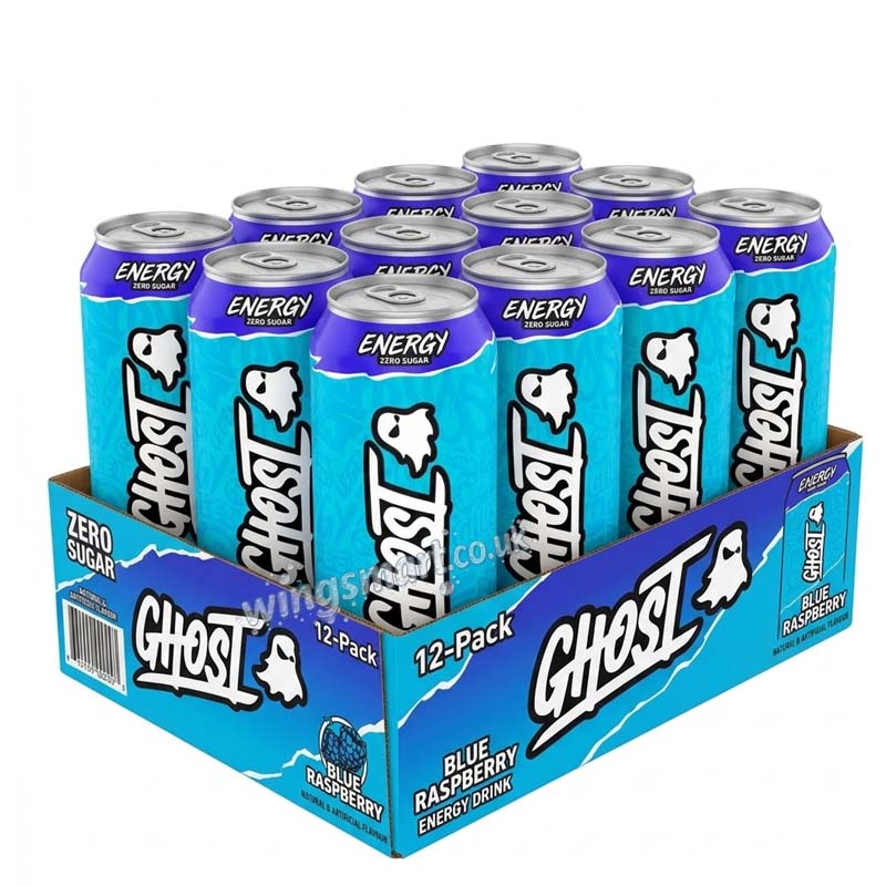 Ghost Energy Blue Raspberry Energy Drink 500ml (06 or 12 Cans)