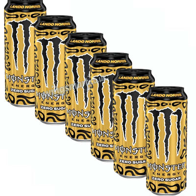 Monster Energy Lando Norris Gold Limited Edition Zero Sugar PMP 500ml Cans of 6 & 12