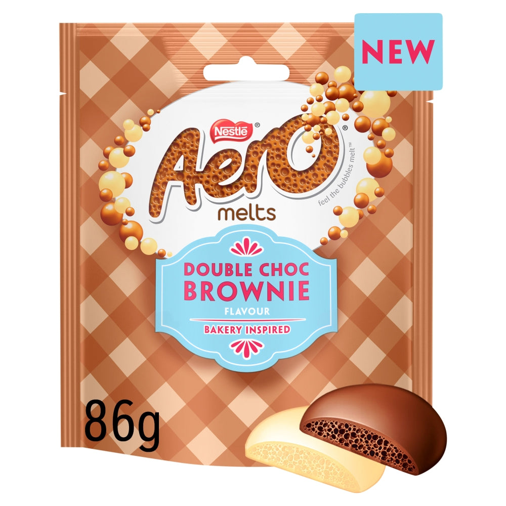 Aero Melts Double Chocolate Brownie Bag 86g(8 Packs)