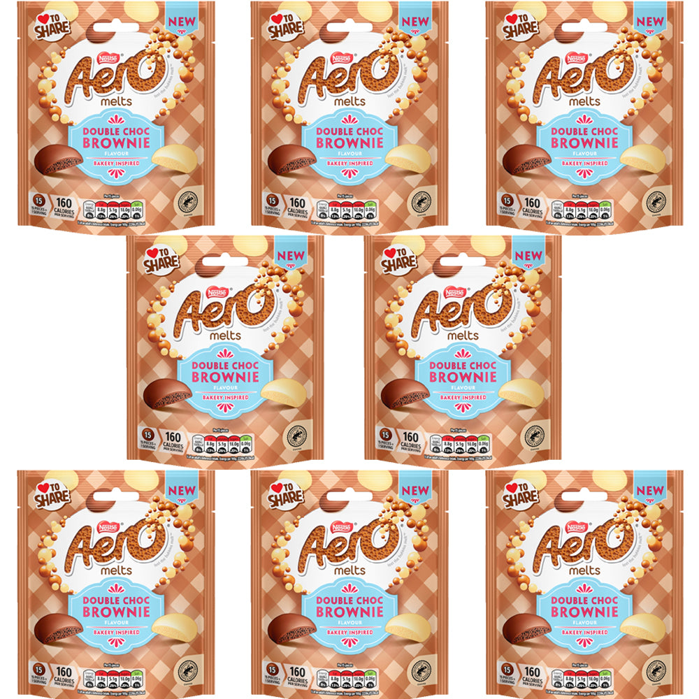 Aero Melts Double Chocolate Brownie Bag 86g(8 Packs)