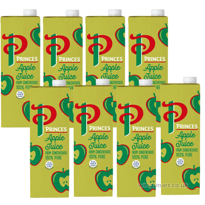 Princes 100% Pure Juices – Case of 8 (Pineapple, Orange & Apple) 1 Litre