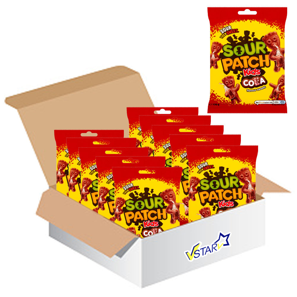 Sour Patch Kids Cola Flavour Sweets Bag 130g (Box of 10)