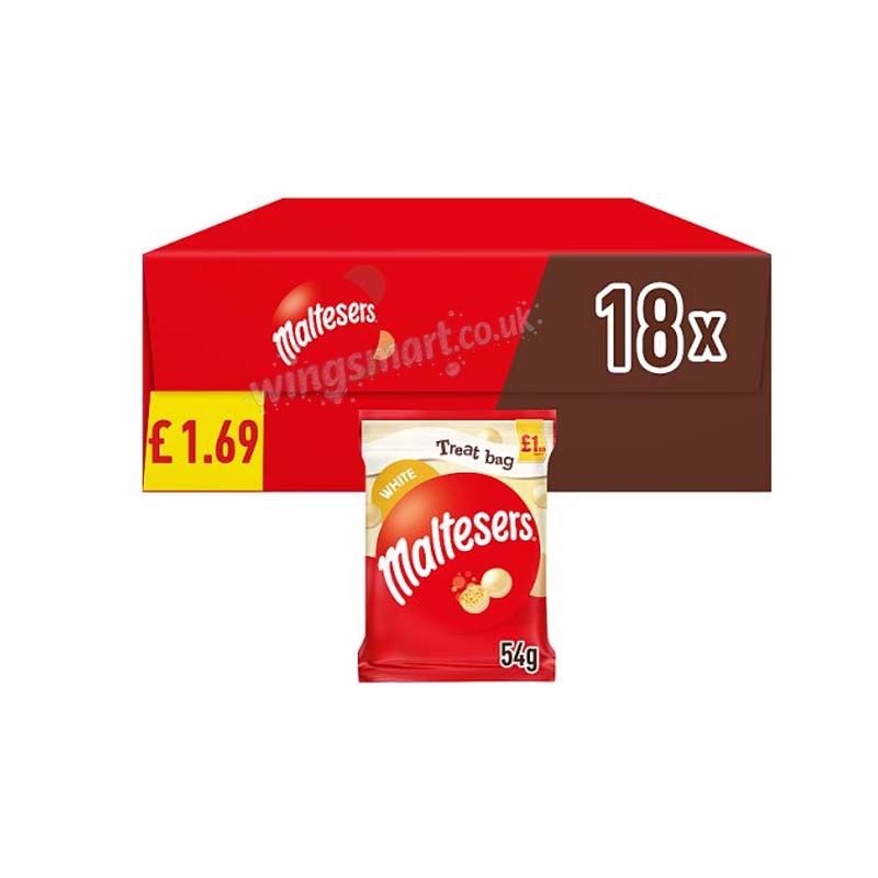 Maltesers White Chocolate & Honeycomb 54g (5,10 & 18 Packs)