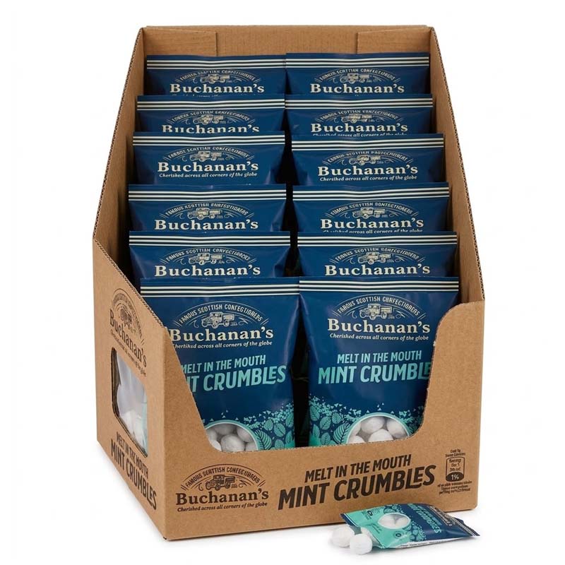 Buchanan's Melt in the Mouth Mint Crumbles 140g (6 or 12 Bags)