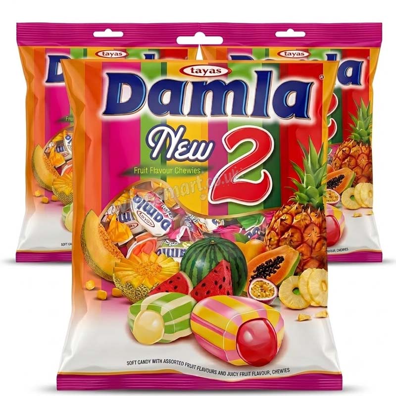 Damla Fruit Chews Bag 1kg (Pack of 5)