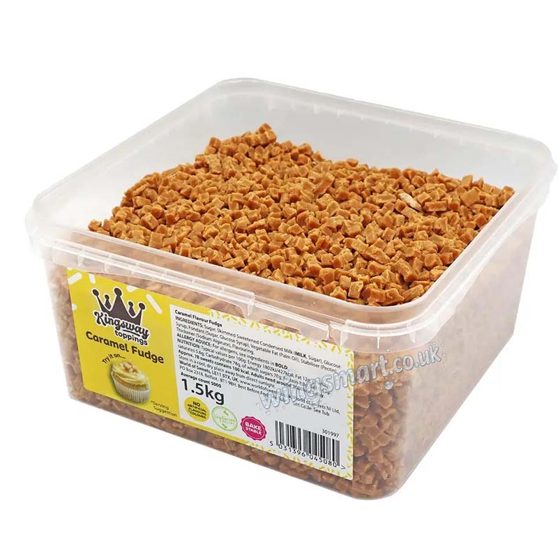 Kingsway Toppings Mini Caramel Fudge 1.5kg