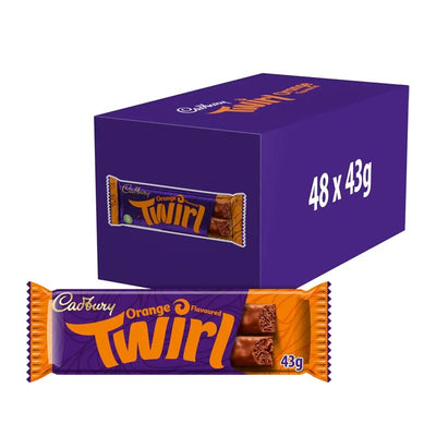 Cadbury Twirl Orange Chocolate Bar 43g (Pack of 48) Fullbox Offer Price