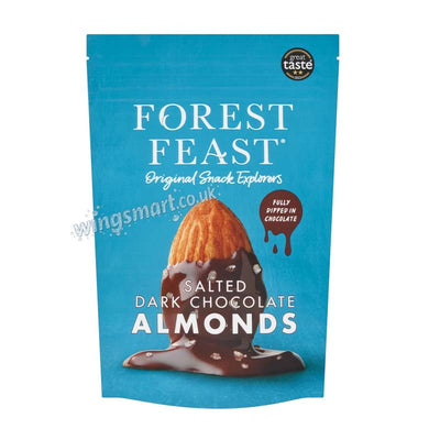 Forest Feast Salted Dark Chocolate Almonds 3 x 120g Premium Chocolate Coated