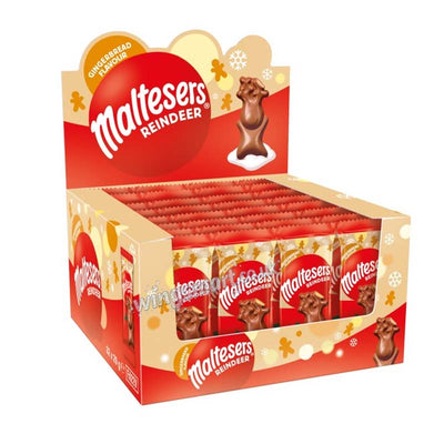 Maltesers Reindeer Gingerbread Chocolate Christmas Treat 29g (16 or 32 Packs)