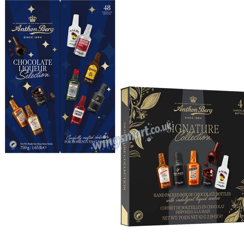 Anthon Berg Signature Collection 4 Piece Box 62g & Anthon Berg Chocolate Liqueurs 48 Pieces 750g