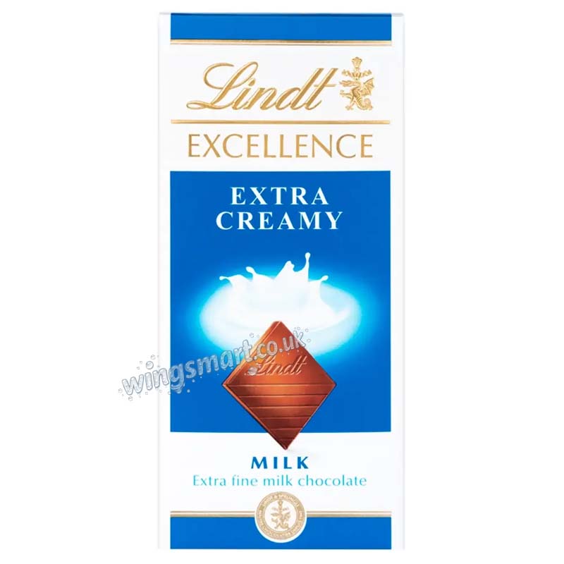 Lindt Excellence Milk Extra Creamy Chocolate Bar 100g (04 or 08 Bars)