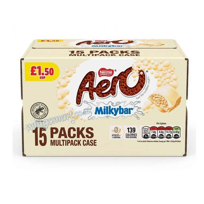 Aero Milkybar White Chocolate Sharing Bar 15x90g Fullbox