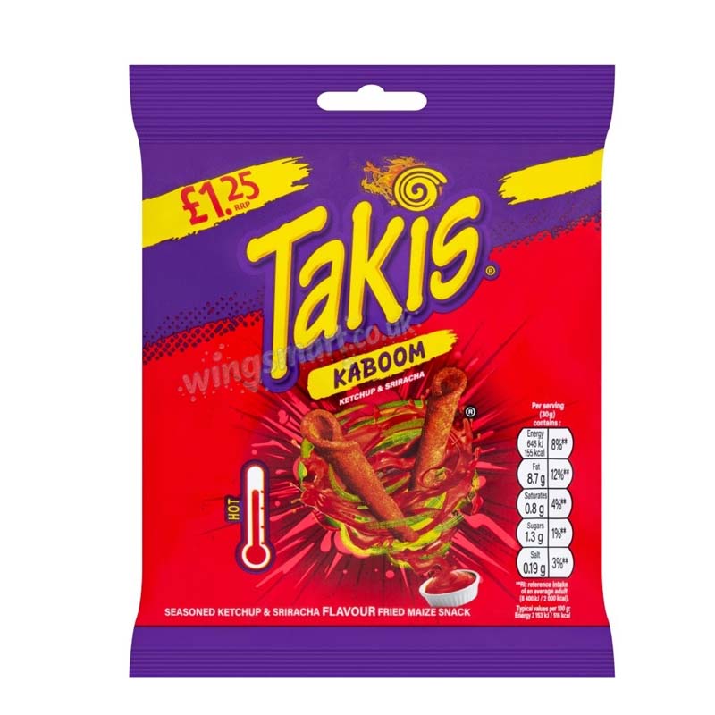 Takis Kaboom Ketchup & Sriracha 55g (10 Or 21 Packs)