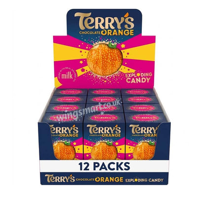 Terry's Chocolate Orange Exploding Candy Ball 147g (06 or 12 Packs)