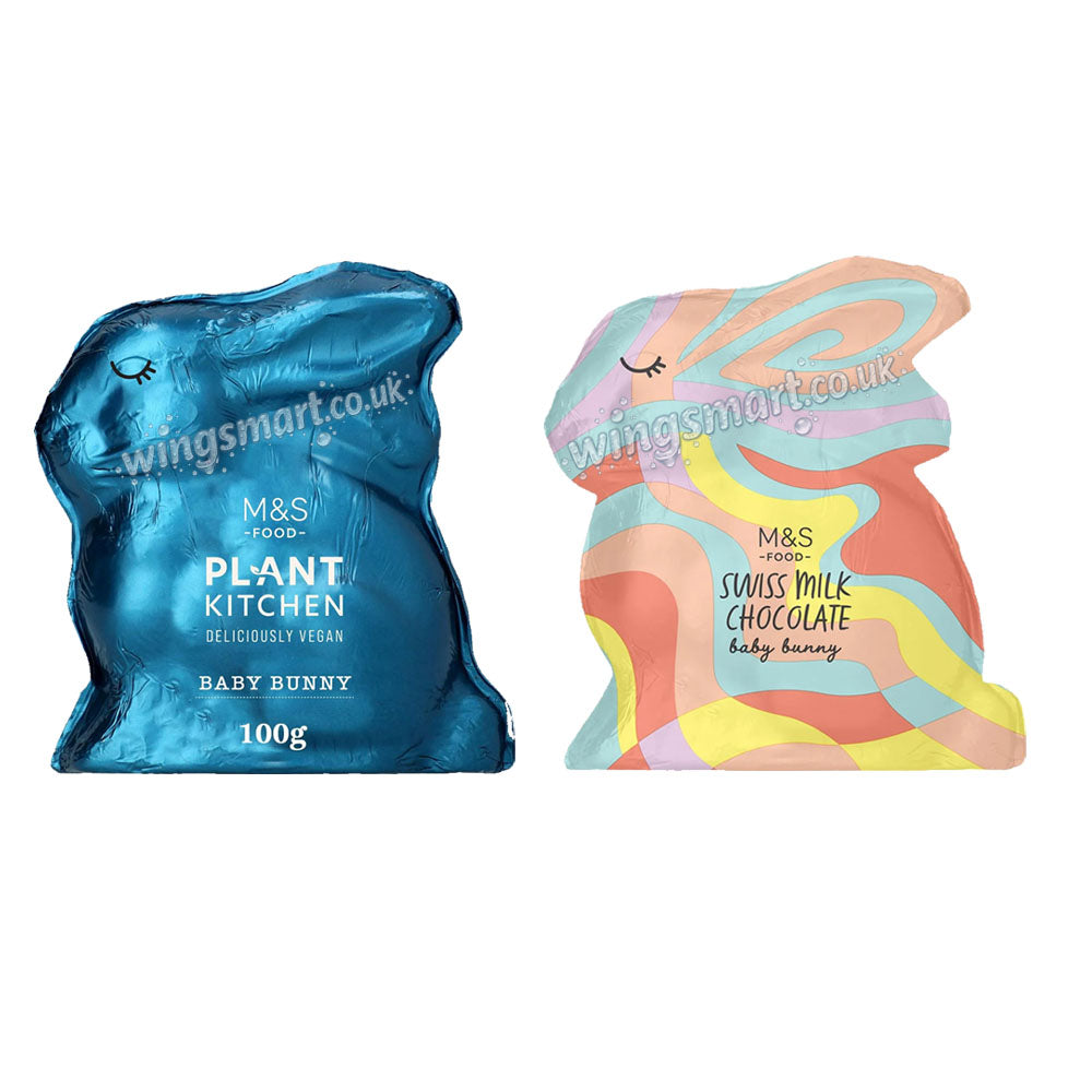 M&S Swiss Milk Chocolate and Plant Kitchen Baby Bunnies 100g