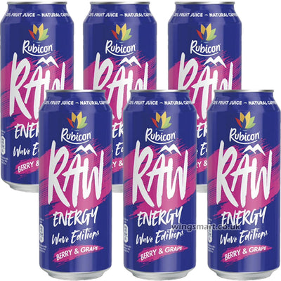 Rubicon Raw Energy Berry & Grape 500ml PMP (6 & 12 Cans)