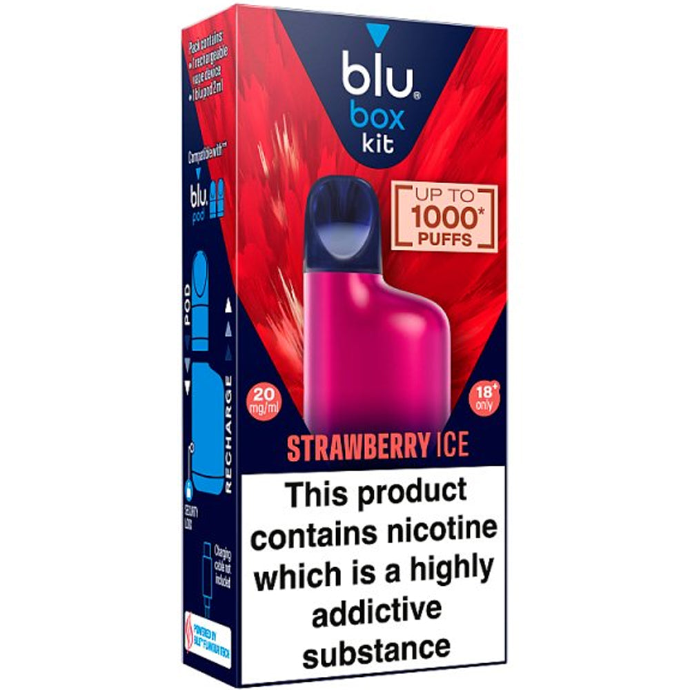 blu box kit Strawberry Ice Vape Device 20mg/ml (Case of 10)
